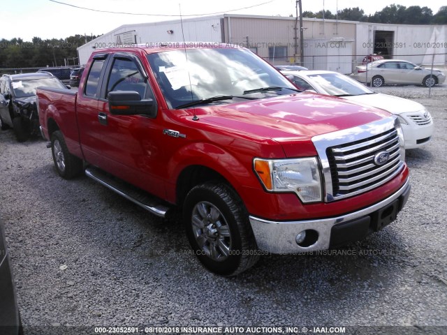 1FTFX1CF7BFC43901 - 2011 FORD F150 SUPER CAB RED photo 1