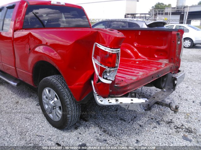 1FTFX1CF7BFC43901 - 2011 FORD F150 SUPER CAB RED photo 6