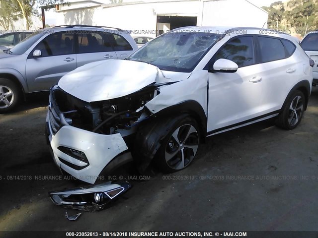 KM8J33A27HU469941 - 2017 HYUNDAI TUCSON LIMITED/SPORT AND ECO/SE WHITE photo 2