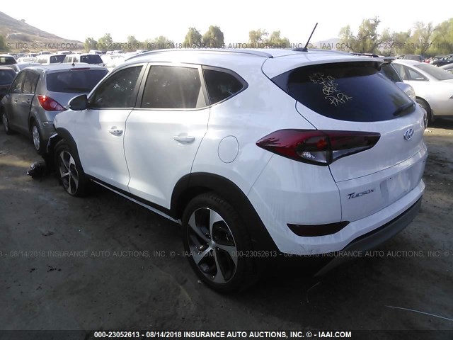 KM8J33A27HU469941 - 2017 HYUNDAI TUCSON LIMITED/SPORT AND ECO/SE WHITE photo 3