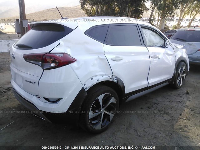 KM8J33A27HU469941 - 2017 HYUNDAI TUCSON LIMITED/SPORT AND ECO/SE WHITE photo 4