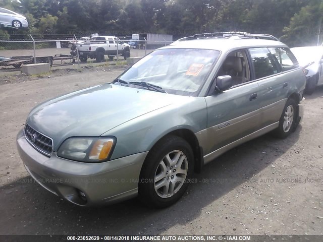 4S3BH675947644566 - 2004 SUBARU LEGACY OUTBACK AWP GREEN photo 2