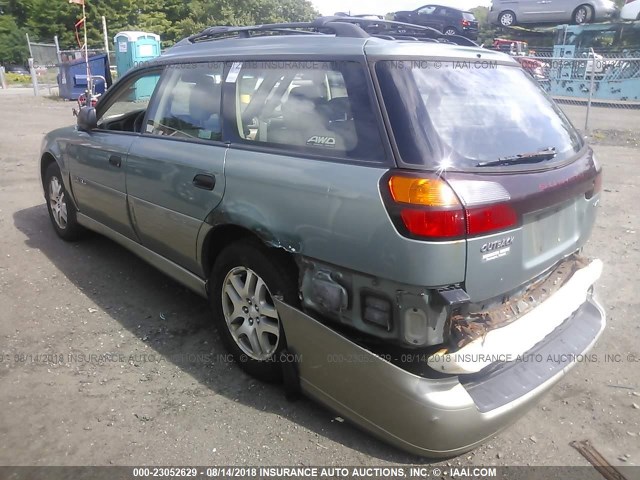 4S3BH675947644566 - 2004 SUBARU LEGACY OUTBACK AWP GREEN photo 3