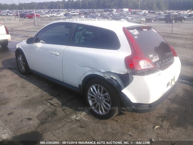 YV1MK672692150874 - 2009 VOLVO C30 T5 WHITE photo 3