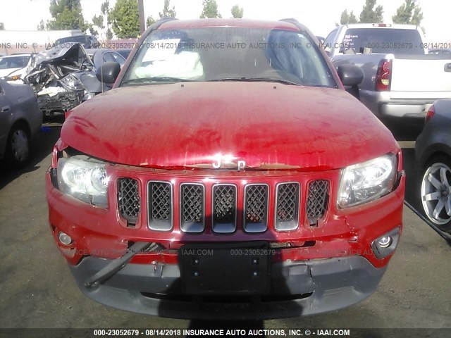 1C4NJCBA0GD777727 - 2016 JEEP COMPASS SPORT RED photo 6