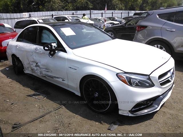 55SWF8GB7HU216888 - 2017 MERCEDES-BENZ C 63 AMG WHITE photo 1