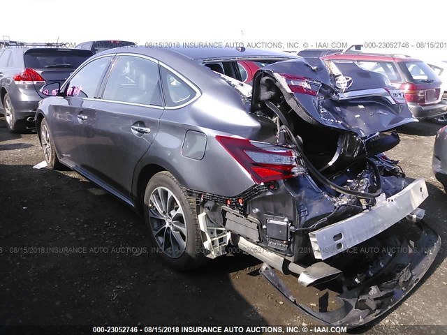4T1BK1EB9GU206046 - 2016 TOYOTA AVALON XLE PLUS/PREMIUM/TOUR/LTD GRAY photo 3