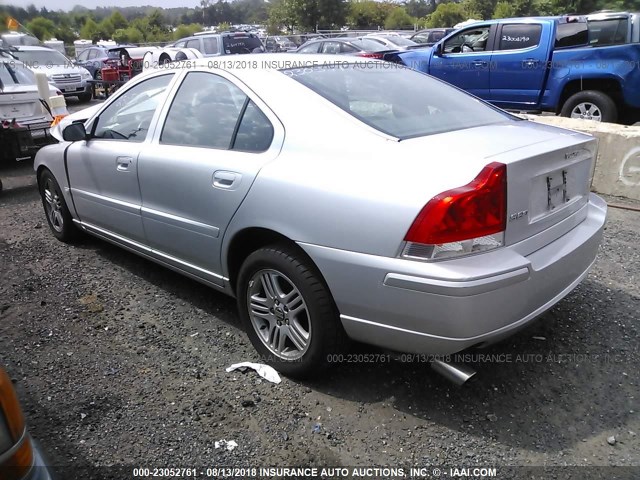 YV1RS592262519299 - 2006 VOLVO S60 2.5T SILVER photo 3