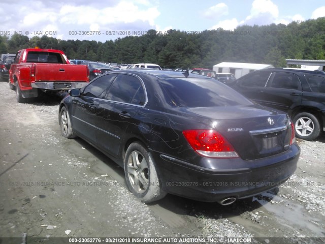 JH4KB16556C004224 - 2006 ACURA RL BLACK photo 3