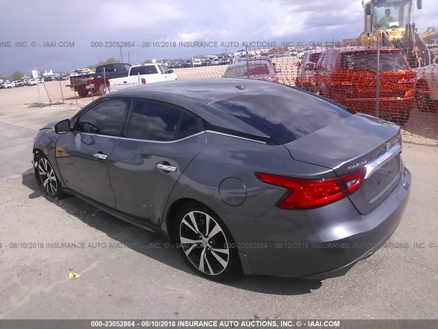 1N4AA6AP9HC395053 - 2017 NISSAN MAXIMA 3.5S/SV/SL/SR/PLAT GRAY photo 3