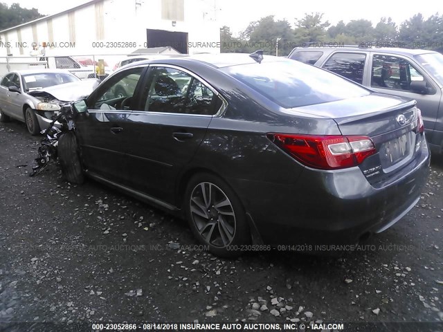 4S3BNAS62H3048322 - 2017 SUBARU LEGACY SPORT GRAY photo 3