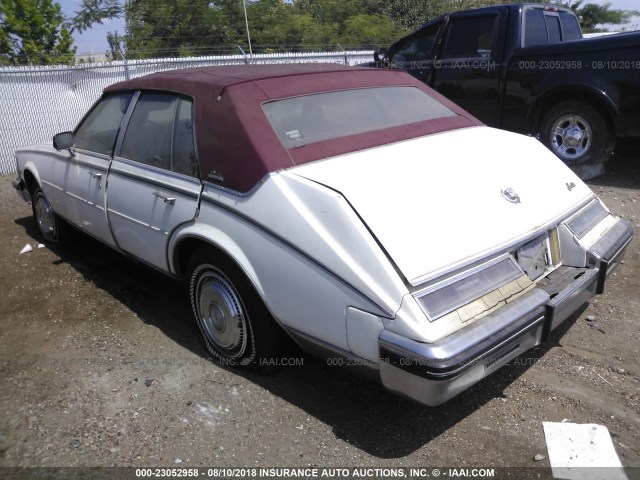 1G6KS6980FE832564 - 1985 CADILLAC SEVILLE WHITE photo 3