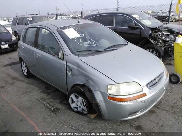 KL1TD62635B464084 - 2005 CHEVROLET AVEO LS GRAY photo 1