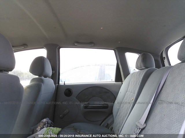 KL1TD62635B464084 - 2005 CHEVROLET AVEO LS GRAY photo 8