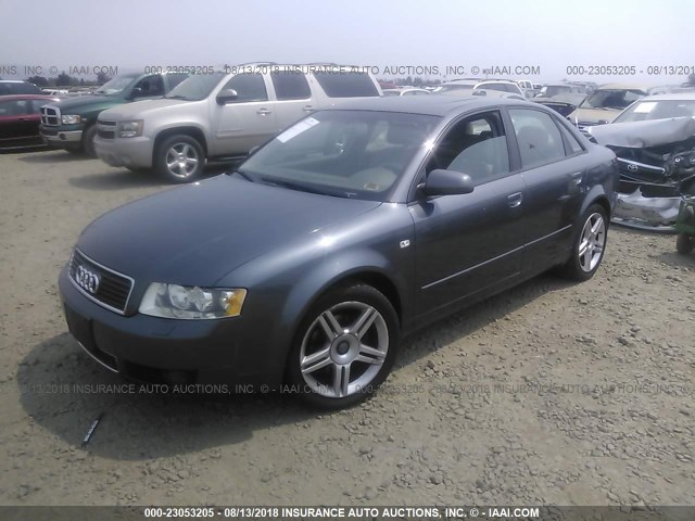 WAULC68E04A180150 - 2004 AUDI A4 1.8T QUATTRO GRAY photo 2