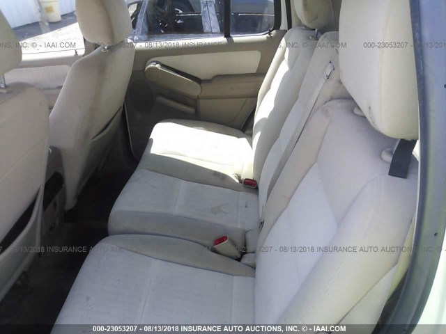 1FMEU73E78UA01009 - 2008 FORD EXPLORER XLT WHITE photo 8