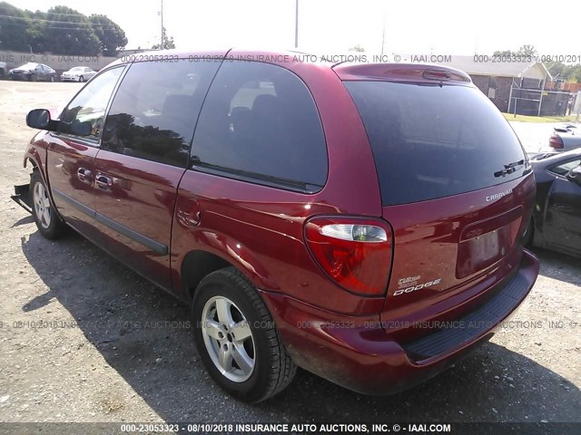 1D4GP45R15B279823 - 2005 DODGE CARAVAN SXT RED photo 3