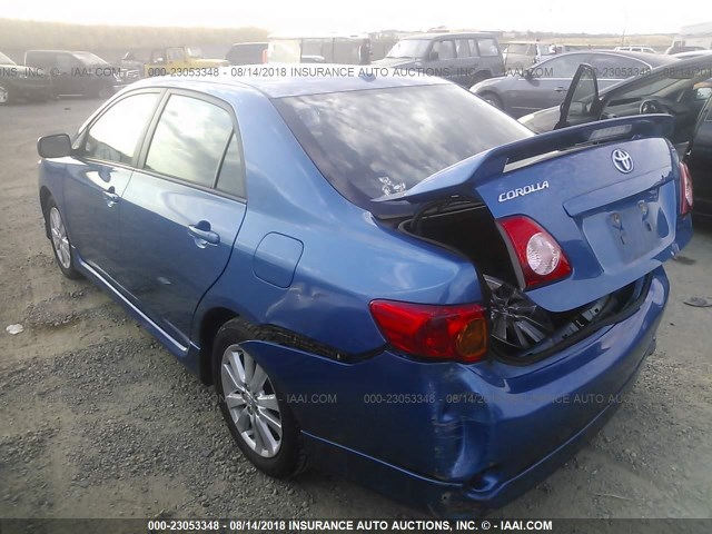 2T1BU4EEXAC468642 - 2010 TOYOTA COROLLA S/LE/XLE BLUE photo 3