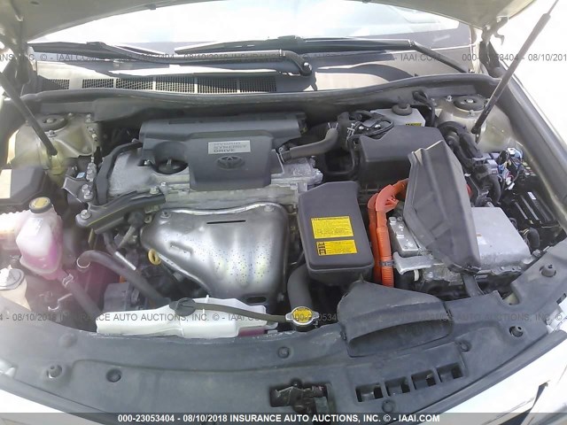 4T1BD1FK3EU139336 - 2014 TOYOTA CAMRY HYBRID/LE/XLE 银色 照片 10