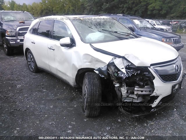 5FRYD4H47GB040155 - 2016 ACURA MDX TECHNOLOGY WHITE photo 1