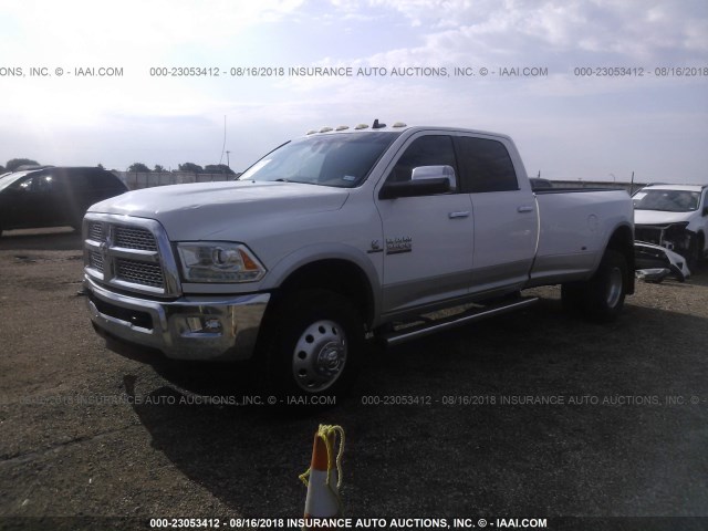 3C63RRJL4DG567577 - 2013 RAM 3500 LARAMIE WHITE photo 2