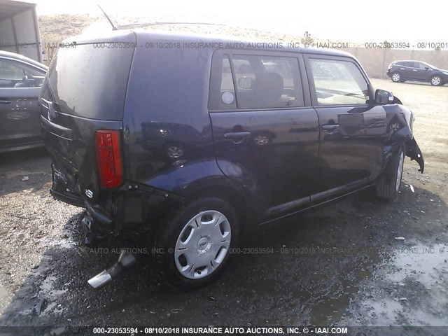 JTLKE50E581010603 - 2008 TOYOTA SCION XB Көк фото 4
