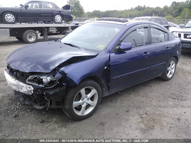 JM1BK32G361447536 - 2006 MAZDA 3 I PURPLE photo 2