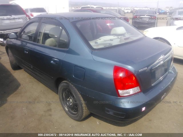 KMHDN45D01U125611 - 2001 HYUNDAI ELANTRA GLS/GT TEAL photo 3