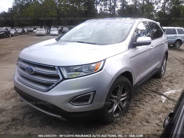 2FMPK3K92GBB11904 - 2016 FORD EDGE TITANIUM SILVER photo 2