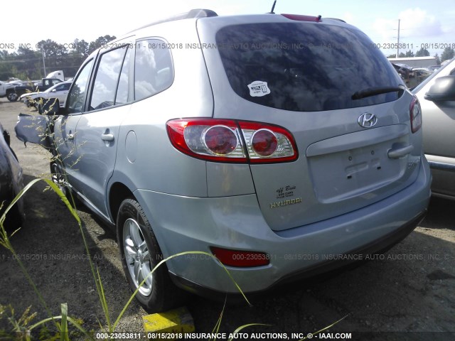 5NMSG3AB1AH401225 - 2010 HYUNDAI SANTA FE GLS BLUE photo 3