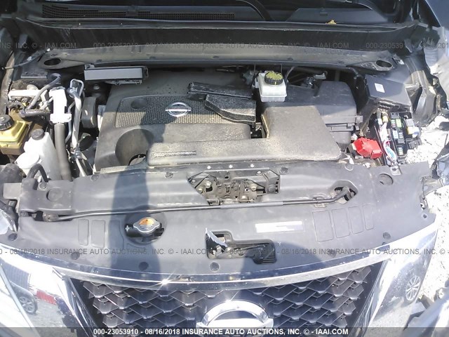 5N1AR2MM1EC724705 - 2014 NISSAN PATHFINDER S/SV/SL/PLATINUM BLUE photo 10