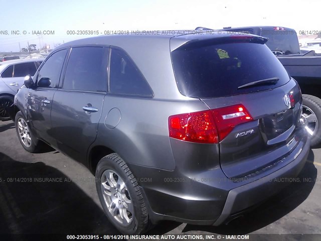 2HNYD28327H539494 - 2007 ACURA MDX TECHNOLOGY GRAY photo 3