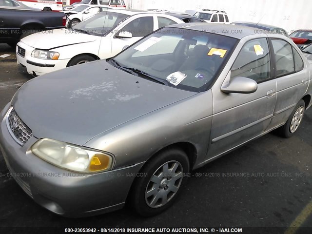 3N1CB51D41L474501 - 2001 NISSAN SENTRA XE/GXE GRAY photo 2