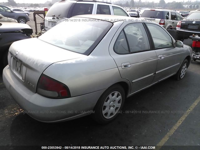 3N1CB51D41L474501 - 2001 NISSAN SENTRA XE/GXE GRAY photo 4