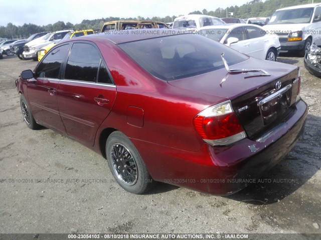 4T1BE32K35U008857 - 2005 TOYOTA CAMRY LE/XLE/SE 红色 照片 3
