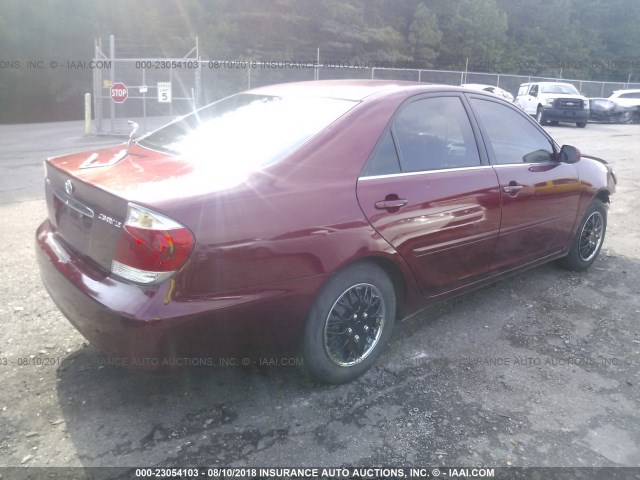 4T1BE32K35U008857 - 2005 TOYOTA CAMRY LE/XLE/SE 红色 照片 4