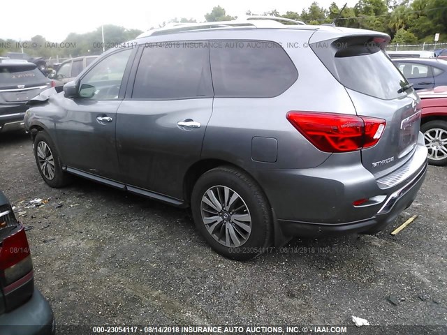5N1DR2MN0HC637307 - 2017 NISSAN PATHFINDER S/SV/SL/PLATINUM GRAY photo 3