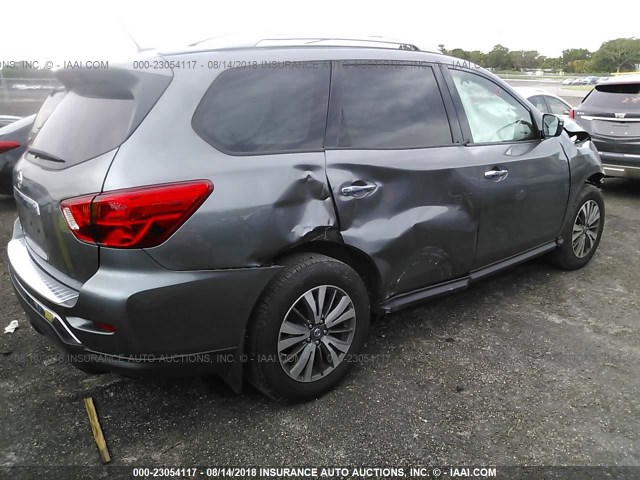 5N1DR2MN0HC637307 - 2017 NISSAN PATHFINDER S/SV/SL/PLATINUM GRAY photo 4