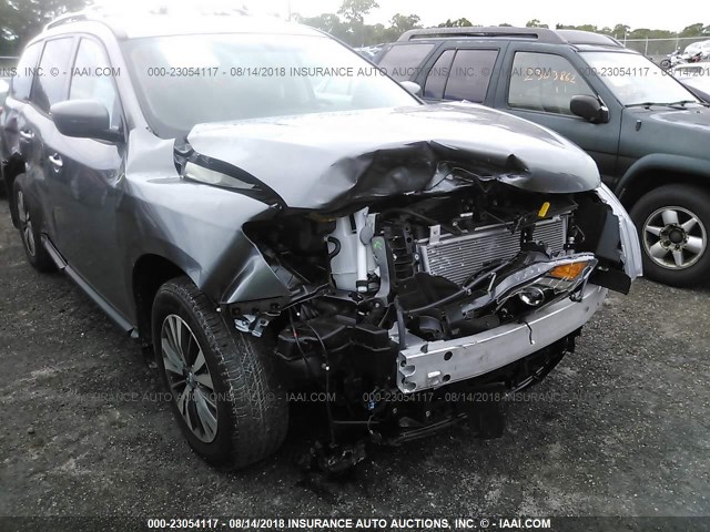 5N1DR2MN0HC637307 - 2017 NISSAN PATHFINDER S/SV/SL/PLATINUM GRAY photo 6