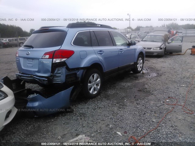 4S4BRCKC8A3355534 - 2010 SUBARU OUTBACK 2.5I LIMITED BLUE photo 4