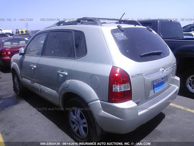 KM8JN12D36U458849 - 2006 HYUNDAI TUCSON GLS/LIMITED Champagne photo 3