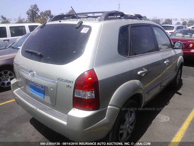 KM8JN12D36U458849 - 2006 HYUNDAI TUCSON GLS/LIMITED Champagne photo 4