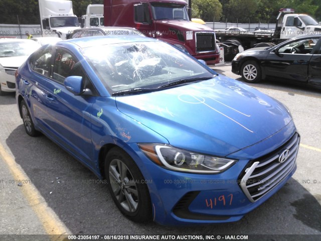 KMHD84LF0HU060698 - 2017 HYUNDAI ELANTRA SE/VALUE/LIMITED BLUE photo 1