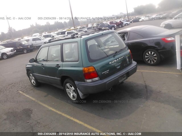 JF1SF6351XG743338 - 1999 SUBARU FORESTER L GREEN photo 3