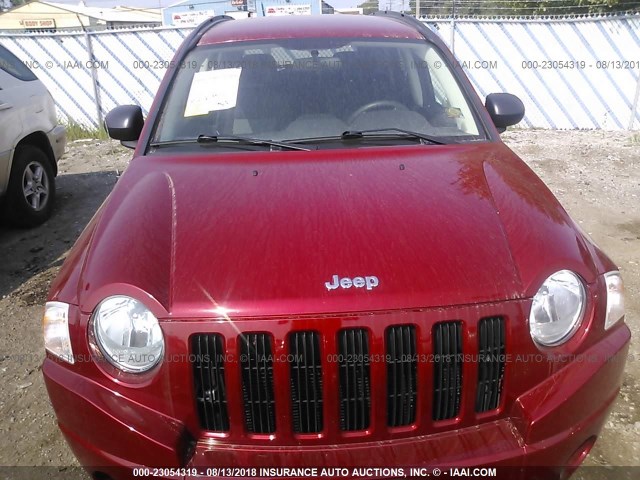 1J4FT47B59D242475 - 2009 JEEP COMPASS SPORT RED photo 6