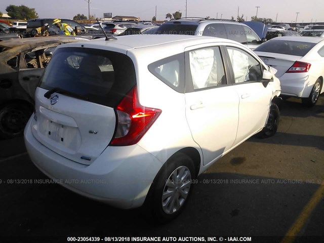 3N1CE2CPXGL372724 - 2016 NISSAN VERSA NOTE S/S PLUS/SV/SL/SR WHITE photo 4