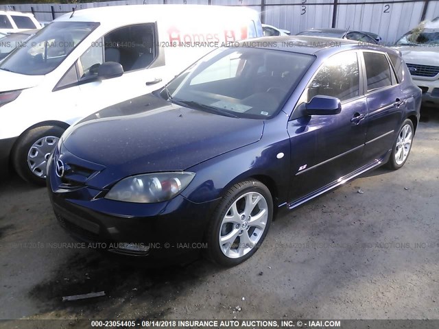 JM1BK343481136632 - 2008 MAZDA 3 HATCHBACK BLUE photo 2