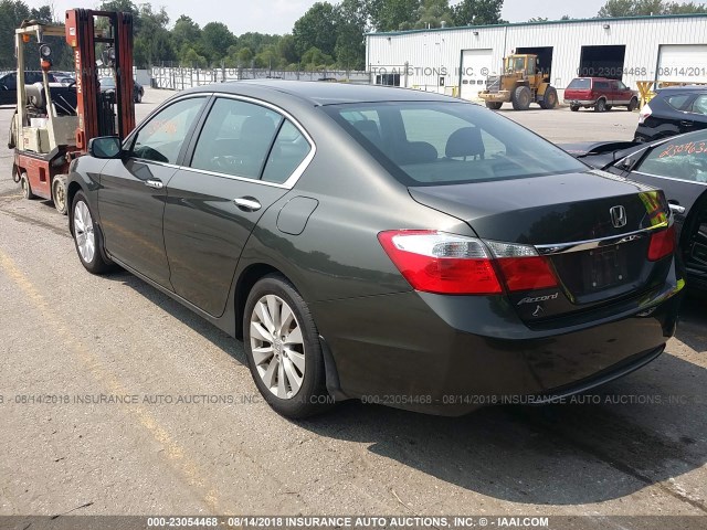 1HGCR2F79EA144006 - 2014 HONDA ACCORD EX GREEN photo 3