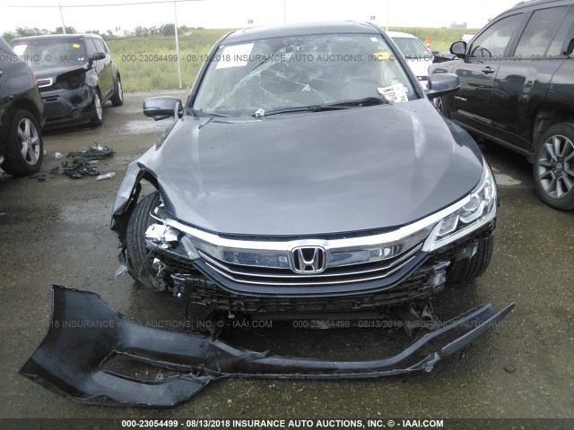 1HGCR2F90HA272513 - 2017 HONDA ACCORD EXL GRAY photo 6