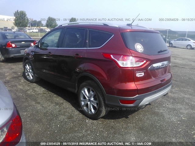 1FMCU9JX3EUC28801 - 2014 FORD ESCAPE TITANIUM RED photo 3